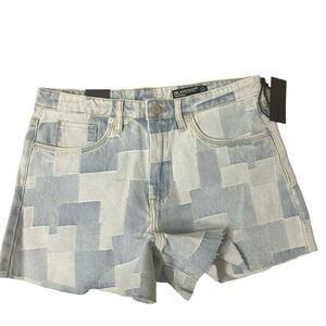 BLANK NYC The Barrow Vintage High Rise Short Patchwork Design Size 29 NWT